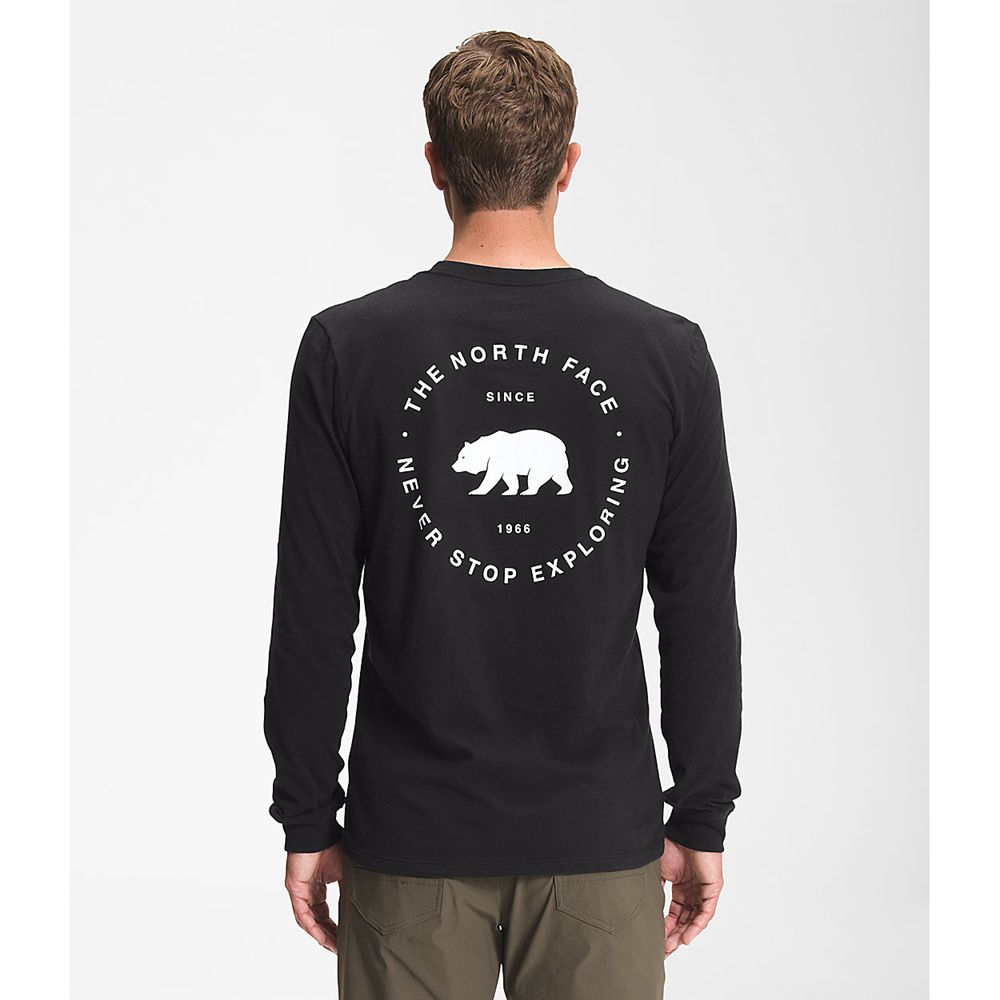 The North Face Long Sleeve Mens Australia - The North Face Long Sleeve Bear Nse Black (INS-561902)